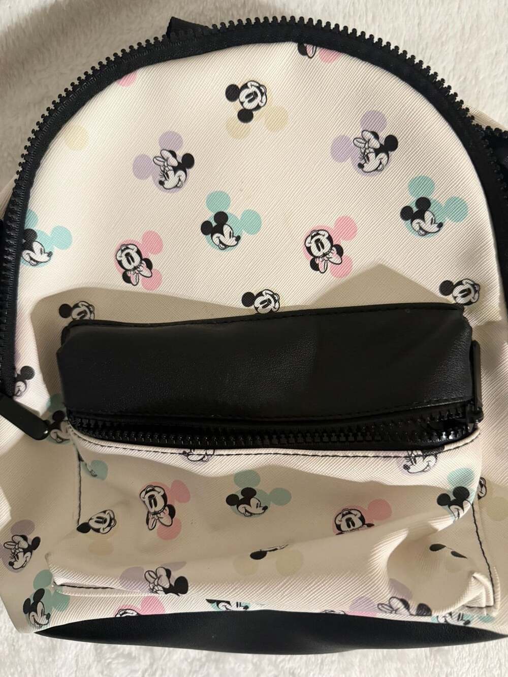 Disney Mickey And Minnie Mouse Allover Pastel Print Mini Backpack - Picture 2 of 5
